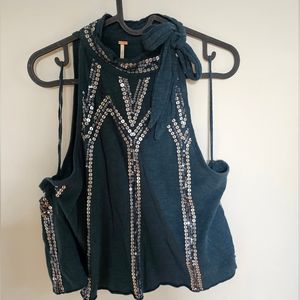 Free People teal top